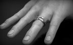 S925K Silver Embrace Gesture Ring