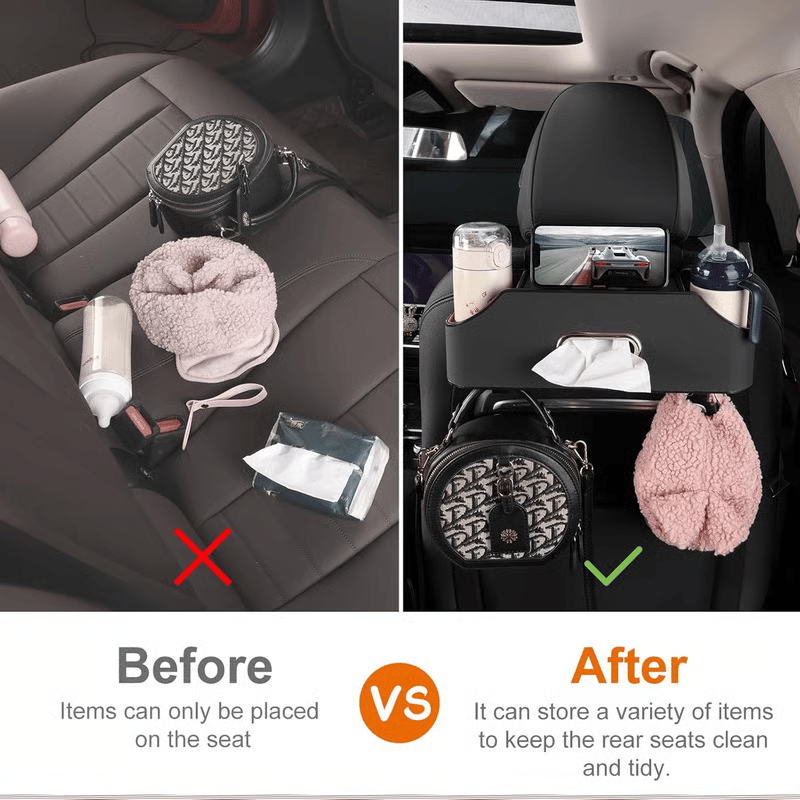 🏆Sale 3-in-1 Car Backseat Organizer – Keep Your Ride Clean & Organized!