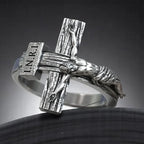 Crucifixion of Jesus S925K Silver Cross Ring