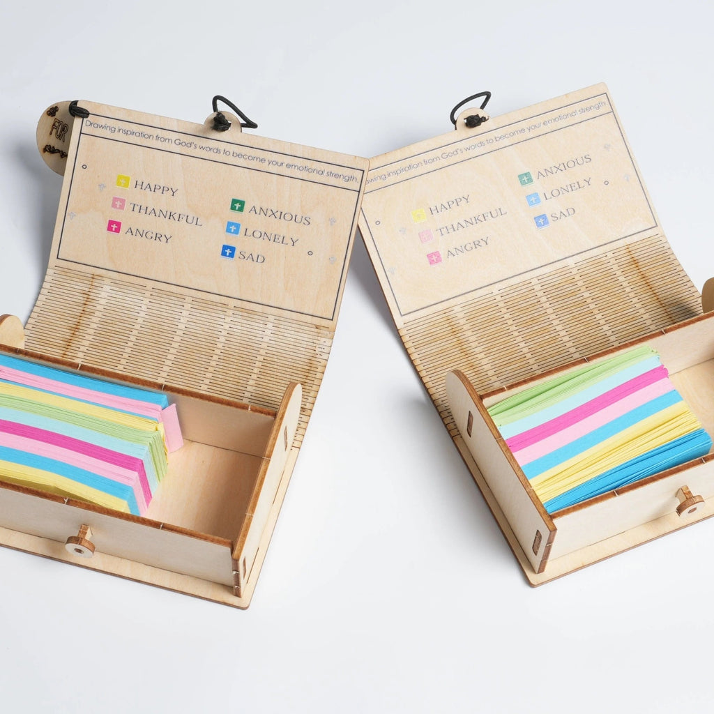 ✝️Handmade Wooden Bible Verses Box - Daily Bible Verses✨️