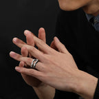 S925K Silver Embrace Gesture Ring