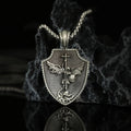 PURE TIN ST Michael's Archangel Necklace. Paratrooper Police Military Paramedic Grocers Mariners and military personnel Patron Saint Amulet
