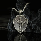 PURE TIN ST Michael's Archangel Necklace. Paratrooper Police Military Paramedic Grocers Mariners and military personnel Patron Saint Amulet