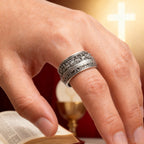 The Last Supper 925K Sterling Silver Open End Adjustable Ring