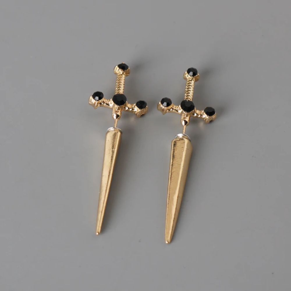 🏆GOTHIC SWORD EARRINGS (PAIR)