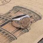 Seal of the Seven Archangels Stainless Steel Men's Trigger Finger Seal of Solomon