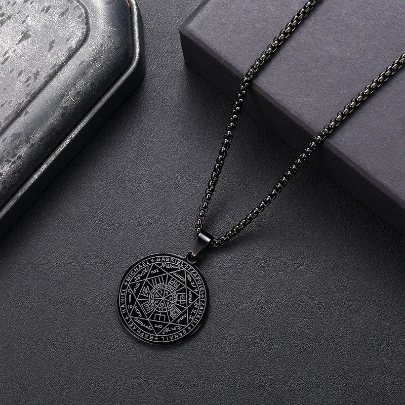 Seal 7 Archangel Pendants Protection Amulet Against Evil Eyes, Curses, Spells