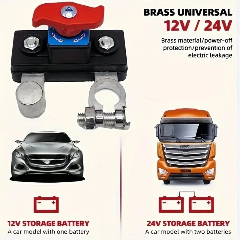 🏆45K+ SOLD🔧12V/24V Car Battery Isolation Switch Automatic Manual Circuit Breaker Protector💋