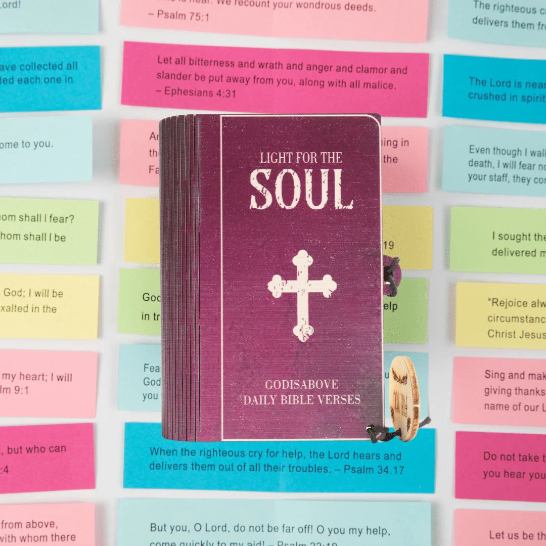 ✝️Handmade Wooden Bible Verses Box - Daily Bible Verses✨️