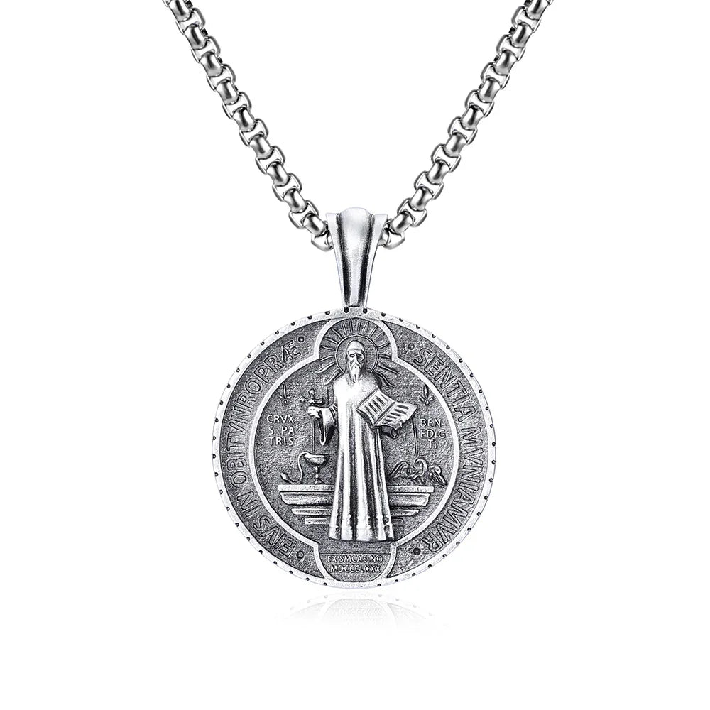 Saint Benedict Medallion Ward Off Evil Necklace