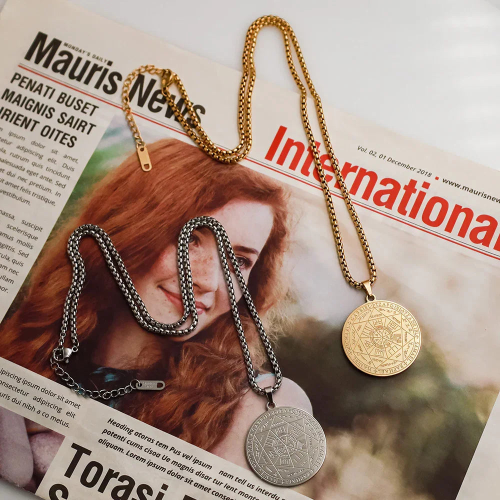 Seal 7 Archangel Pendants Protection Amulet Against Evil Eyes, Curses, Spells