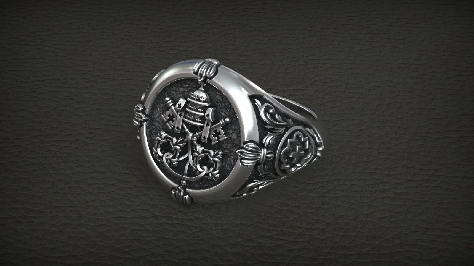 S925K Silver St. Peter's Key to Heaven Ring