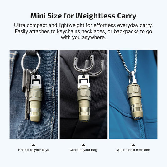 iUltra Keychain Flashlight in Olive Green – The Ultimate Keychain Flashlight🔥
