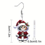 🏆Santa Cat Christmas Earrings