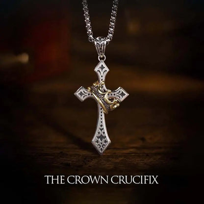 🔥Last Day 50% OFF✝️Men's Crown Cross Necklace💋