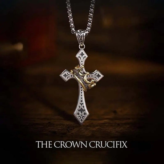 🔥Last Day 50% OFF✝️Men's Crown Cross Necklace💋