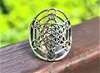 Metatron's Cube Ring Archangel Protection Women Ring Stainless Steel Jewelry