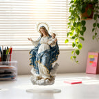 🌟 Our Lady of Grace Acrylic Desktop Statue: A Christian Symbol of Mary’s Love & Christ’s Presence