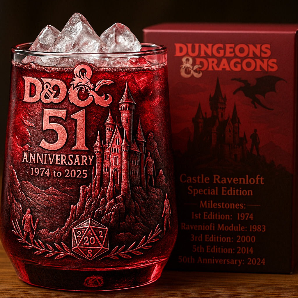 Dungeons & Dragons 51st Anniversary Whiskey Glass