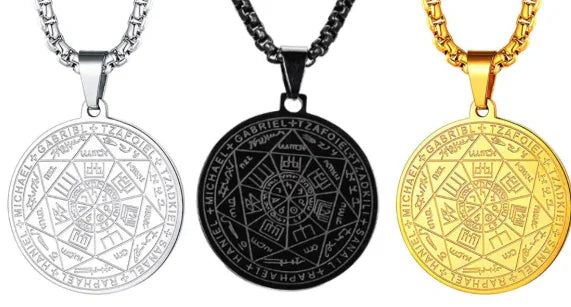 Seal 7 Archangel Pendants Protection Amulet Against Evil Eyes, Curses, Spells