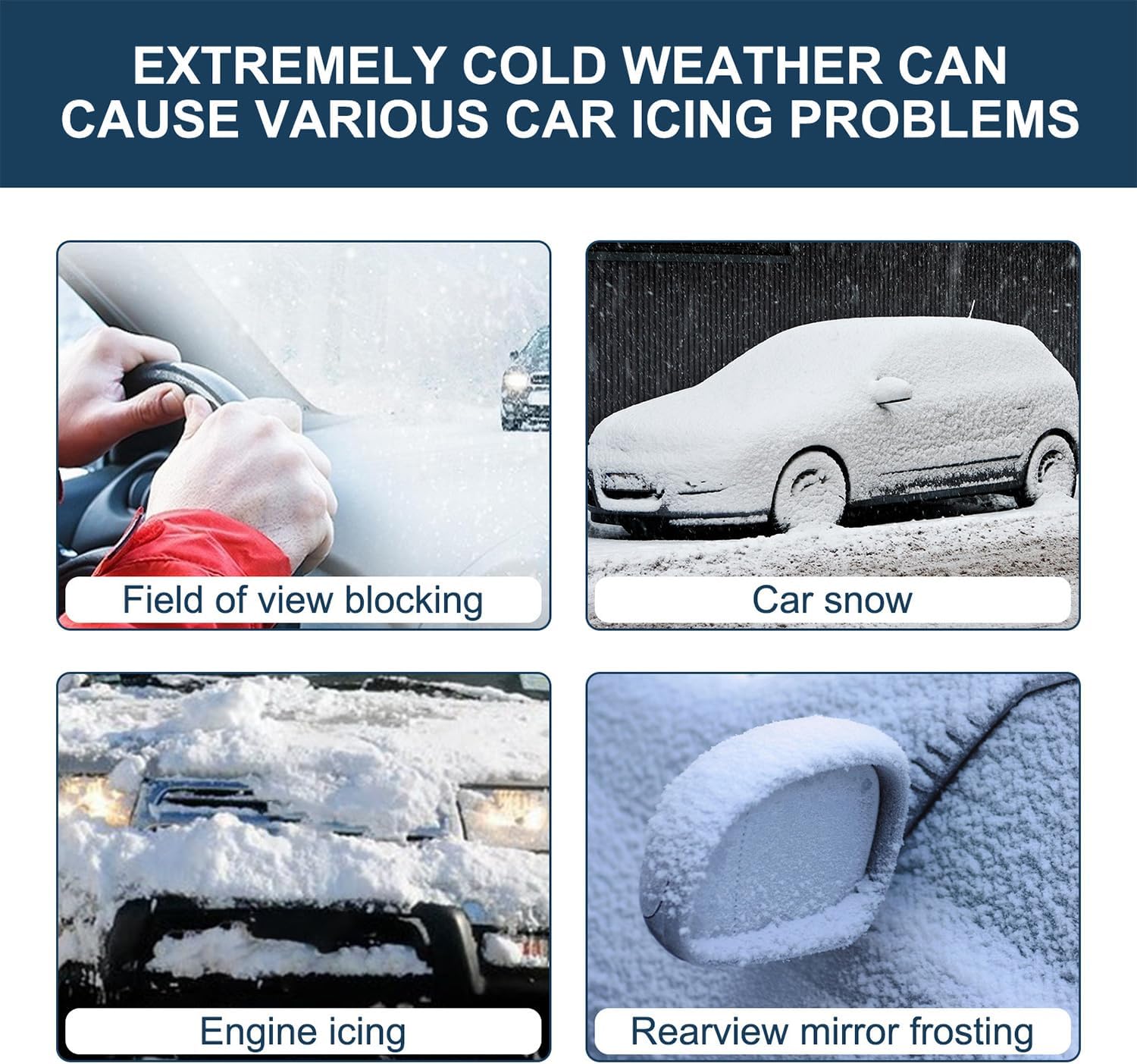 🏆Electromagnetic Anti-Freezing Device ~ Enjoy a clear windshield every winter morning.