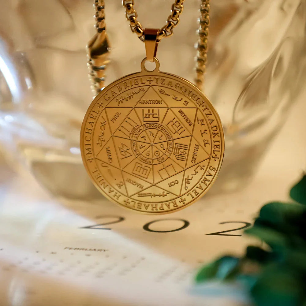 Seal 7 Archangel Pendants Protection Amulet Against Evil Eyes, Curses, Spells