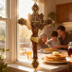 St. Benedict Exorcism Cross wood carved - Bless you and your family