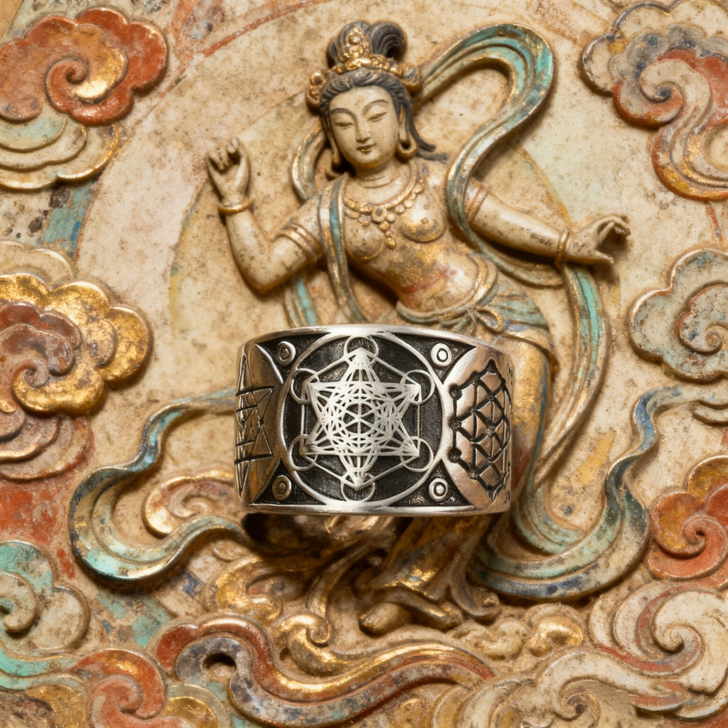 Archangel Metatron Life Angel Seal Adjustable Ring Solomon Kabbalah Amulet