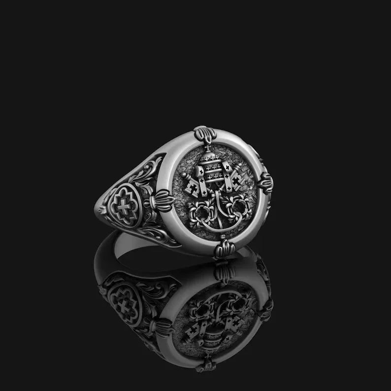 S925K Silver St. Peter's Key to Heaven Ring
