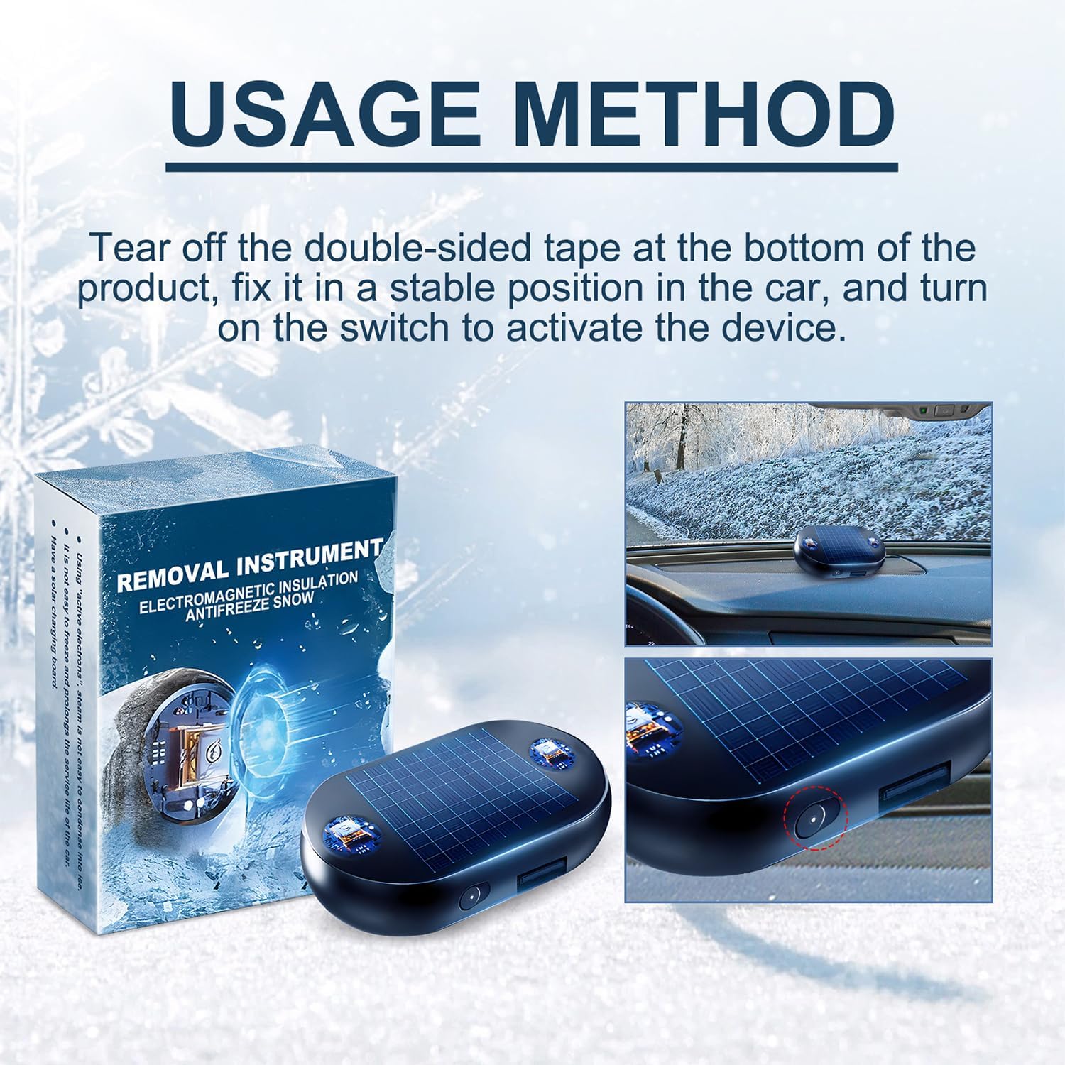 🏆Electromagnetic Anti-Freezing Device ~ Enjoy a clear windshield every winter morning.
