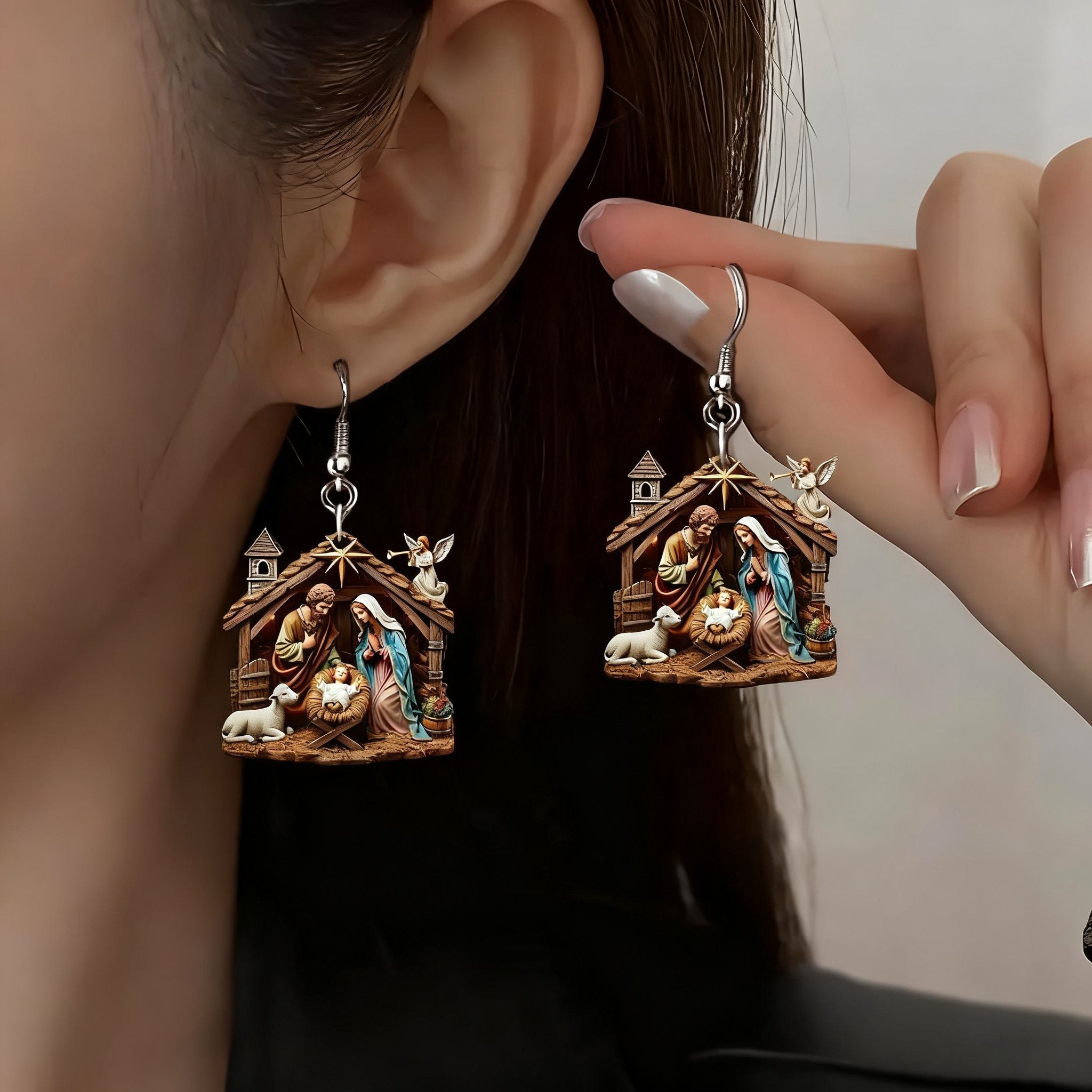 🎁Nativity Scene Earrings✨
