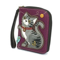 🐾 Zip Around Wallet – Gray Tabby Cat🔥