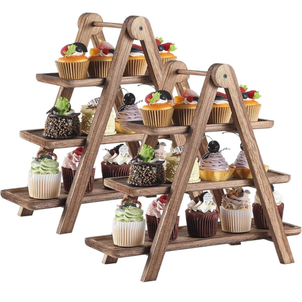 3-Tier Wooden Serving Tray Set for Parties & Entertaining🔥