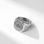 Seal of the Seven Archangels Stainless Steel Men's Trigger Finger Seal of Solomon
