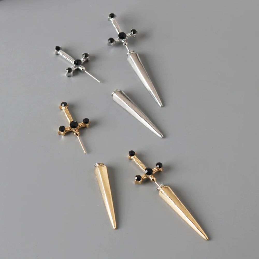 🏆GOTHIC SWORD EARRINGS (PAIR)