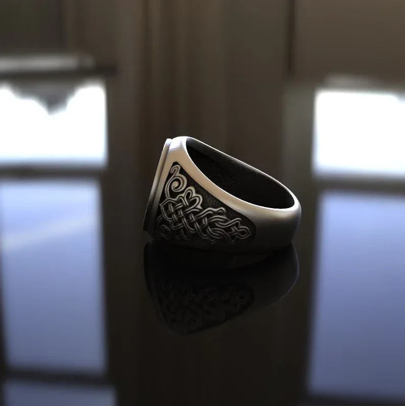 Saint George Amulet Stainless Steel Ring