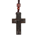 Wooden Savior Cross Necklace
