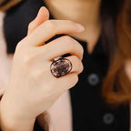 Metatron's Cube Ring Archangel Protection Women Ring Stainless Steel Jewelry