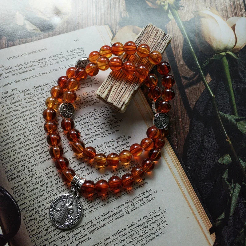 St. Benedict Exorcism Prayer Beads | A Warding Chant on Your Wrist, Weaving Divine Power into Every Breath