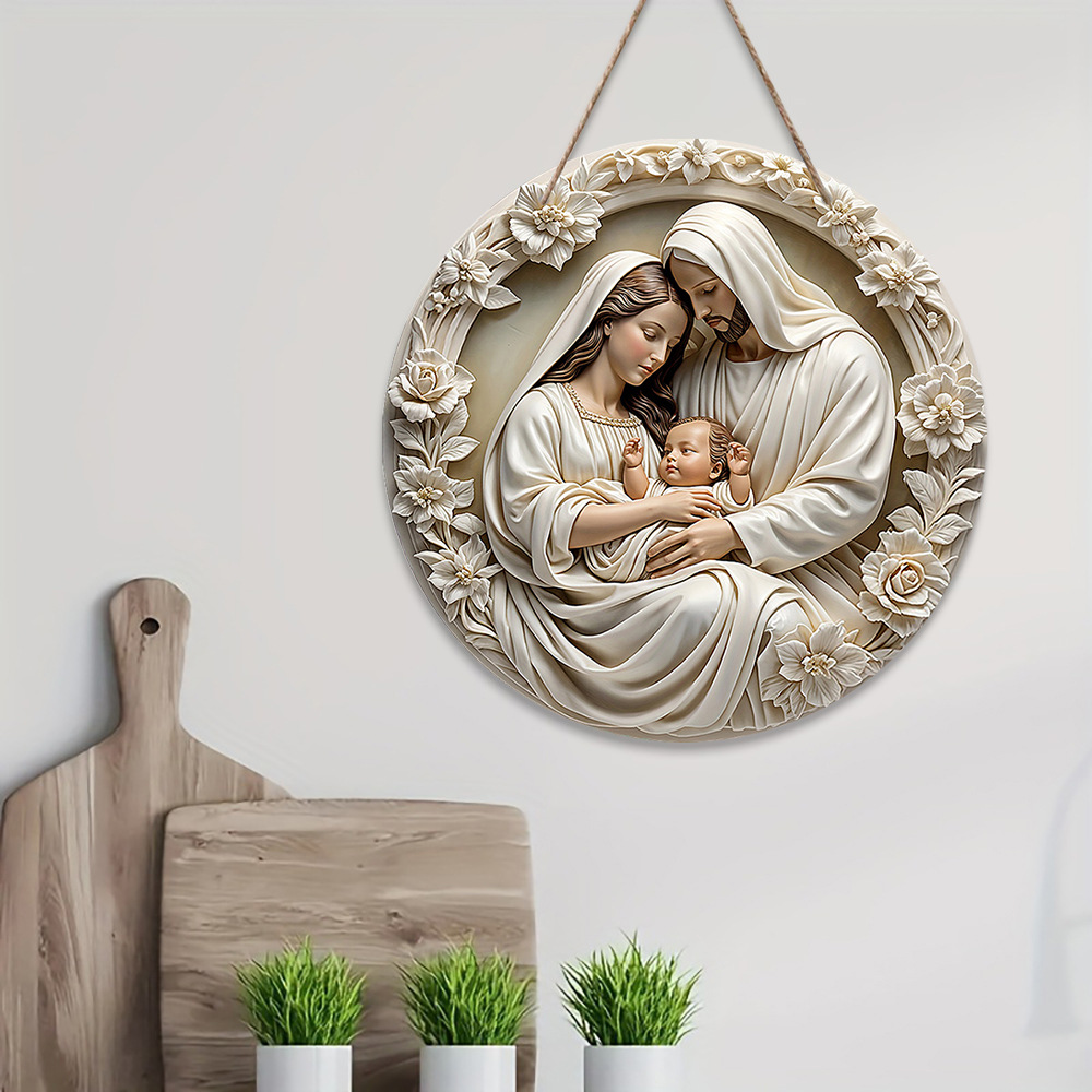 Holy Family & Nativity Holly Wood Hangings — A Piece of Heaven at Home