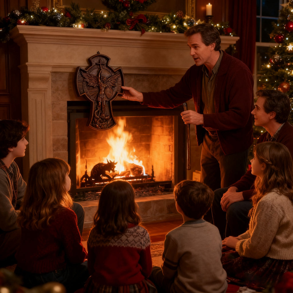 Archangel Michael Solid wood carving gift - Hand carved from a whole piece of wood