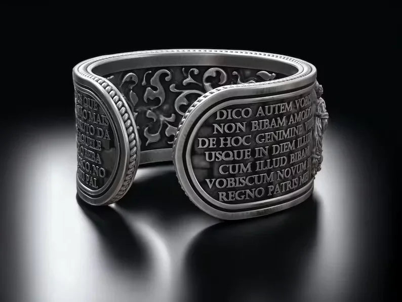 The Last Supper 925K Sterling Silver Open End Adjustable Ring