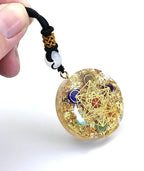 Natural Gemstone Charm Fashion Necklace Engrave Flower Of Life Multidimensional Metatron's Cube Pendant Reiki Heal Crystal Jewelry