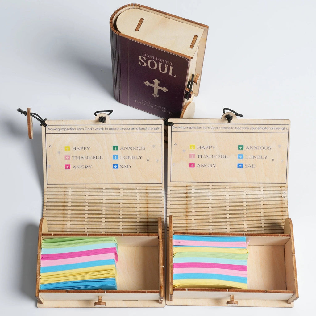 ✝️Handmade Wooden Bible Verses Box - Daily Bible Verses✨️