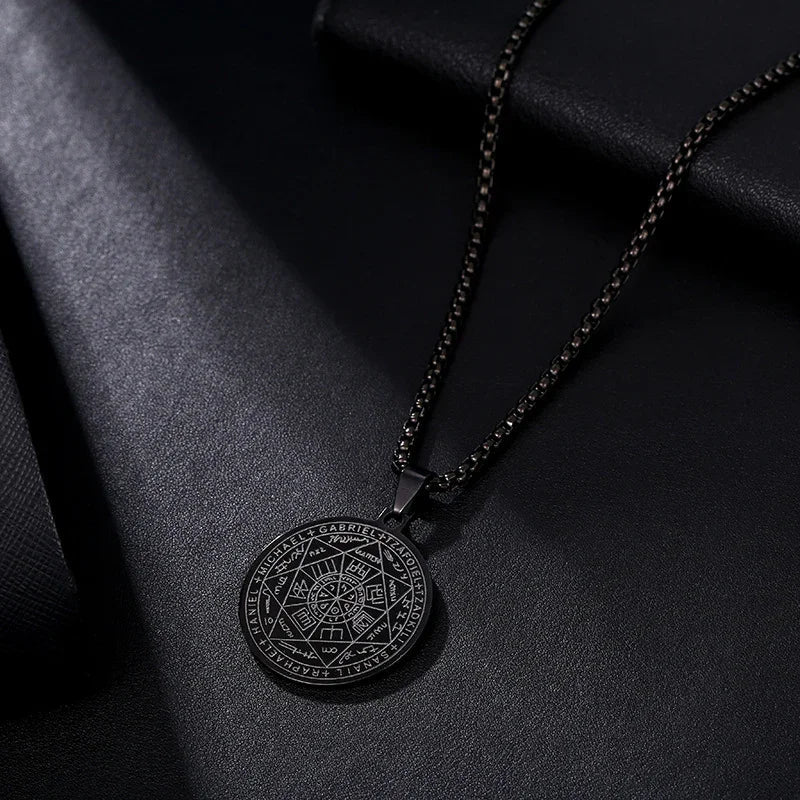 Seal 7 Archangel Pendants Protection Amulet Against Evil Eyes, Curses, Spells