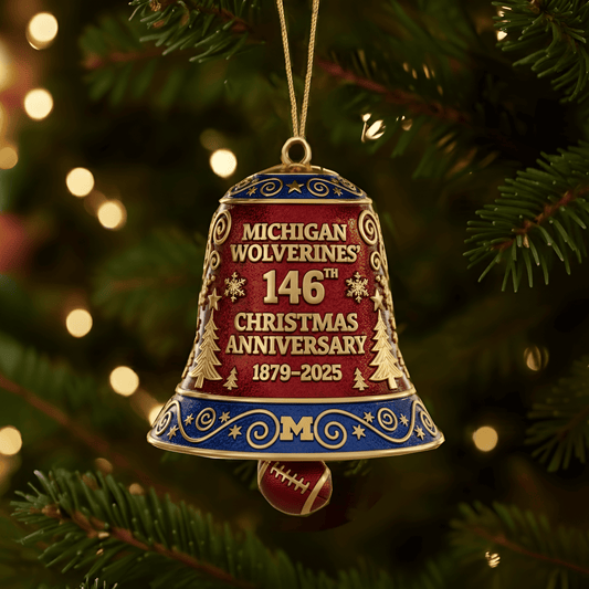 🏆Michigan Wolverines 146TH   Anniversary   Christmas   Bell   Oranament