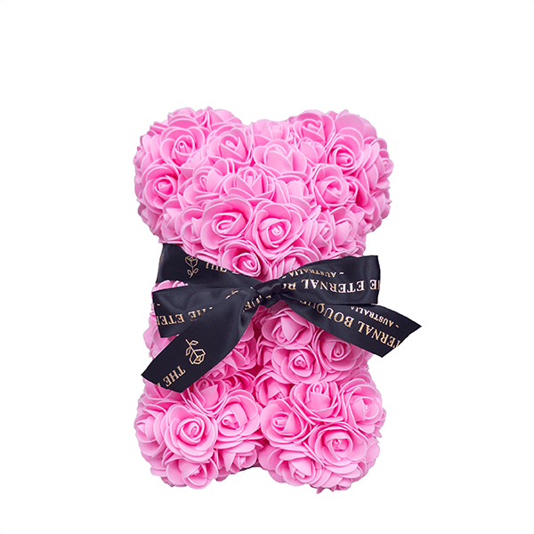 Mini Pink Eternal Rose Bear [FREE GIFT BOX]
