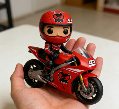 Marc Márquez 93 Racing Collectible Figure – MotoGP Legendary Rider Pop Style