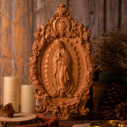 A Handcrafted Sanctuary: Our Lady of Guadalupe Wood Carving