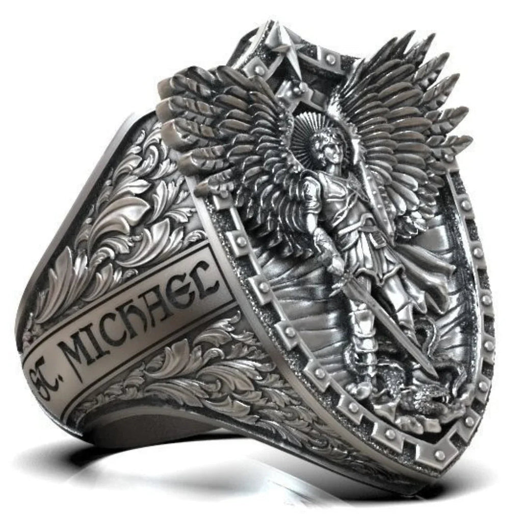 Archangel Michael Steel Titanium Ring——Giving us the strength and courage to move forward